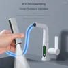 Mutfak muslukları soğuk ve su musluk şelale atık sustuaz akıllı dijital ekran musluk döndürülebilir kaldırma lavabo