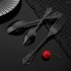 ディナーウェアセット24％レトロビンテージウエスタンローズフラットウェアカトラリーダイニングナイフフォークスプーンプレートゴールドレリーフ豪華な食器
