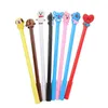 Pce Cartoon Dog Stationery Pen Gel Ink Gift Student Office Supplies Kawaii Test Cute Animal Pens