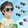 Solglasögon färgglada fällbara solglasögon utomhus barn solglasögon pojkar flickor märke design fyrkantiga glasögon barn glasögonskydd uv400l231115