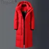 Parkas pour hommes Coed hiver doudoune résistante au froid -30 haute qualité hommes femmes x-long hiver chaud marque de mode rouge Parkas S-5XL 231116