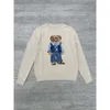 Pulls pour hommes 2023 Nouveau dessin animé RL Bear Femmes Automne Hiver Broderie Pull à manches longues Pull tricoté Pull en laine de coton C222