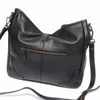 Borse da sera Borse in pelle di lusso Spalla in vera pelle per donna Pochette hobo in pelle bovina naturale Borsa a tracolla da donna tinta unita