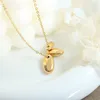 Pendant Necklaces YiAng Jewelry Little Golden Bean Titanium Steel Necklace Women Trend 2023 Fashion Aesthetic Chain Elegant Summer