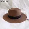 Geniş Memlu Şapkalar Kova Şapkaları Moda Yaz UNISEX SUN HAT SAYIT TATİL PANAMA KAĞIT STR CAP KADIN KADIN KAHVALLARI BED BEACH Caz Erkek Şapkalar Katlanabilir Chapeau YQ231116