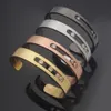 Designer sieraden Men Zwart armband Gold Bangle armbanden roestvrij staal met drie diamanten zilveren zwarthand band correct logo stempel bedrukt mode cadeau