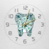 Relógios de parede Dental Clinic Tooth Clock Care Acrílico Pendurado