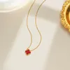 Pendant Necklaces Four-leaf Clover Fashion Earring Brand Charm Gifts Earrings High Quality Gold Plated Gift New Engagement