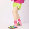 Женские носки Xingqing 2000-х годов, одежда Y2k контрастного цвета, рваные, милые эластичные прогулочные аксессуары для одежды