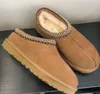 tasman pantoffels australië Designer Laarzen Luxe Tazz slipper Heren Dames Sneeuw Mini Enkelkort Eendenleer Winter gs Platform Kastanjebruin Grijs Zwart Wit all-match