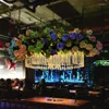 Hängslampor Rose Flower Light Theme Restaurant Pot Atmosphere Sense Crystal Bar High-End Chandelier