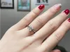 Cluster Rings Classic Solitaire Jewelry Pure 925 Sterling Silver Princess Square 5A Zirconia Women Wedding Band Ring Set