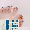 Stickers & Decals 22Tips/Sheet Toenail Sticker Fl Er Waterproof Non-Toxic Foot Tablets Nail Stickers Diy Art Tool Artstickers Decals D Dhmev