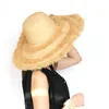 Cappelli a tesa larga 202306-gaoda-beach Summer Handmade Rafia Grass Burr Sea Lady Leisure Cap Women Holiday Sun Hat