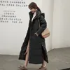 Trench da donna Piumino in cotone Lunghezza media al ginocchio 2023 Inverno Vestibilità slim estesa e T