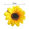 Fleurs décoratives fleur artificielle soie tournesol tête chambre maison mariée mariage Bouquet mur jardin décoration extérieure accessoires