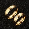 Wedding Rings Gold Color Cz Stone voor geliefde roestvrij staal paar mode sieraden vrouwen en menwedding