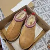 Slippers Designer Laarzen Dikke zool Slippers Tazz Pluche Slippers Laarzen Tasman Platform Mosterd Winterpantoffels Laarzen Platte bodem Middenkamer Slippers Huisschoenen