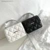 Designer Channel Bag Channell Zhao Lusi Novo Estilo Pequena Fragrância Esmalte Botão Alça Pequeno Saco de Resíduos Mini Saco de Telefone Boca Saco Vermelho Um Ombro