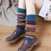 Women Socks Autumn And Winter Leg Cover Knitted Thickened Warm Foot Fashion Boot Female Colorful Bright Colors Warmers