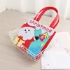 Shopping Bags Christmas Felt Tote Bag Snowman Candy Tote Bags Style Quality Christmas Niche Large Capacity Can Hold Candy Apple Hand Bag 231116