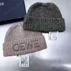 Loewee gorro designer de alta qualidade chapéu de luxo moda para mulheres chapéu de malha inverno novo versátil quente estudante chapéu de lã