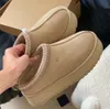 2023tasman Tazz Slipper Designer Boot Luxus Herren Damen Schnee Mini Knöchel Kurzer Eiderdown Leder Winterplattform Stiefel Chestnut graue schwarze weiße Damen Mädchen Mädchen