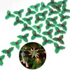 Opslagflessen Kerst Micro Landschap Bomen Decoratie Hulstbladeren Ornamenten Mini Hars Bessen Versieringen Decors Groene Krans