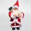 Juldekorationer Electric Santa Claus med musikinstrument Musik Plush Doll Decoration Ornament Kids Toys Gifts Snabbleverans