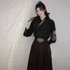 الأسلوب الصيني الخالد على غرار الأزياء القديمة Xiake Scholar Summer Retro Hanfu Men Full Hanfu أصلي أصلي