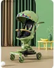 Barnvagnar# Baby Stoller kan ligga och sitta 0-3 år gammal hög landskapsljus och vikbar tvåvägs barnvagn.
