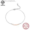 Anklets Rinntin 925 srebrna kostka okrągła She Design Pink White Fresh Water Pearl for Grils Daliy Dating Wedding TSA02L231116