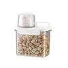 Storage Bottles With Lid Handle Rice Flour Keep Dry Laundry Detergent Food Container Airtight Box Measuring Cup Plastic