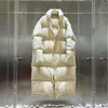 Inverno Nuovo Collare Del Basamento Spessore X-Lungo Pane Soffice Piumino Piumino Oversize Piumino D'anatra Bianca Delle Donne di Neve Outwear