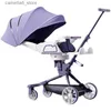 Barnvagnar# tvåvägs barnvagn lättvikt och vikbar högvy baby vagn multifunktionell barnvagn baby vagnvagn för barnet Q231116