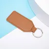 Keychains 50 20 10Pcs Blank PU Leather Keychain For Men Women Simple Car Key Chains Rings Business Party Wedding Gift DIY Pendant