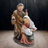 Decorative Figurines Nativity Scene Figures Resin Statue Holy Family Collection Religious Christmas Ornament For Fireplace Cabinet