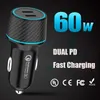 TH215 Car Charger 2 Port USB Smart Fast Charger QC 3.0/2.0 2.4A Smart 3 A for Universal smartphones