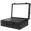 Kosmetiktaschen PU Beauty Case LED Vier Lichter Dimmen Koffer Reise Aufbewahrungstasche Sicherheitsschloss Box Make-up Toolbox Frau Spiegel Gepäck