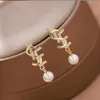 Fashion new popular pearl Earrings Long Chain tassel earrings Luxury beautiful earrings Women's wedding jewelry earrings high-quality gift