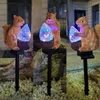 Squirrel Crystal Ground Lawn Light LED resina pp decoração de jardim lâmpada de resistência climática luzes solares solar