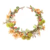 Decorative Flowers & Wreaths Fashion Girls Artificial Flower Wreath Wedding Bride Hair Band Vine Party Supplies Christmas Decoration Rattan