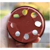 Planters & Pots Double Color Flower Pots Plastic Red Black Nursery Transplant Basin Unbreakable Flowerpot Home Planters Garden Supplie Dh6Hv