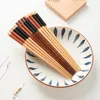 Pauzinhos artesanais de madeira de faia natural conjunto de sushi presente doméstico linha de gravata chinesa china comer ware chop sticks