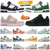 män kvinnor tränare sneaker designer casual skor plattform sneakers trippel svart vit rosa grön marinblå blå orange män kvinnor utomhus sporttränare