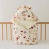 Dekens Born Swaddles Deken Verdikte babyslaapzak Cartoon Print Warme envelop voor herfst winterseizoen