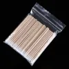 Wattenstaafje 300 Stuks Wegwerp Ultra-kleine Pluisvrije Micro Borstels Houten Knoppen Swabs Wimper Extension Lijm Verwijderen ToolsL231117