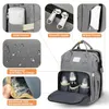 Backpacks Fashionable Mommy Bag Folding Baby Bed Mother Large Capacity Portable Milk Bottle Diaper Double Shoulder Mom s 231116