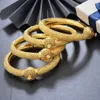 Bangle Dubai Gold Bracelet India Africa Luxury Bracelet Womens Hard Bracelet Charm Wedding Ethiopia Arab Handmade Jewelry 231116