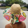 Chapeaux à larges bords Chapeaux de seau Chapeau d'été de plage pliable pour femmes 5 "à large bord Str Sun Floppy Hat Bow Knot Decor Beach Outing Accessoires SUMMER HAT TLO194 YQ231116